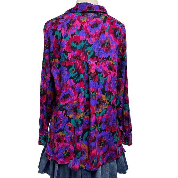 Vintage Motherhood Womens Abstract Printed Button Front Shirt - Picture 7 of 8